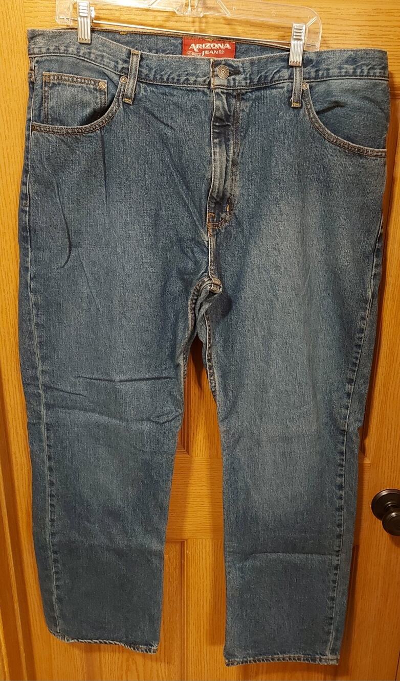 Arizona Jeans Mens 38x30 Blue Denim Pants Relaxed Straight Fit Regular